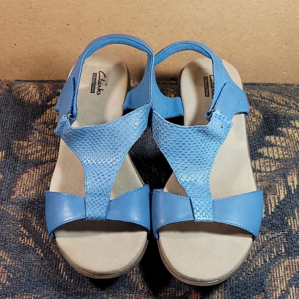 Clarks Women's Roza Pine Blue Dress Sandal- Size 8.5- NWOT